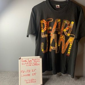 PEARL JAM 1992 Music 4 Rhinos Vintage Shirt Large